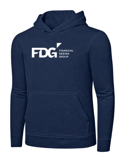 Navy 7.8 oz Ring Spun Hooded Sweatshirt w/FDG Logo