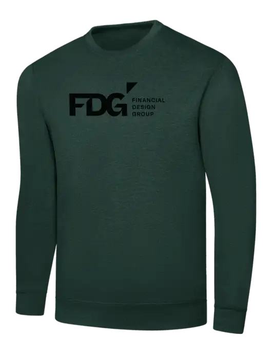 Dark Green 7.8 oz Ring Spun Crew Sweatshirt w/FDG Logo