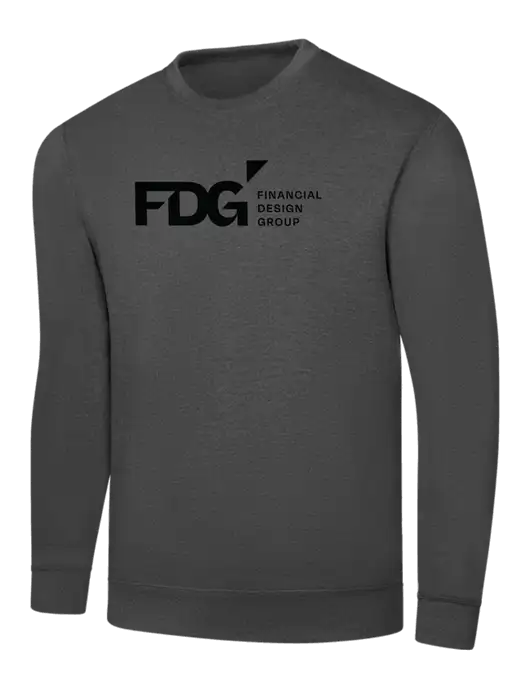 Charcoal 7.8 oz Ring Spun Crew Sweatshirt w/FDG Logo