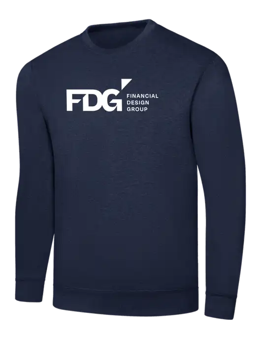Navy 7.8 oz Ring Spun Crew Sweatshirt w/FDG Logo