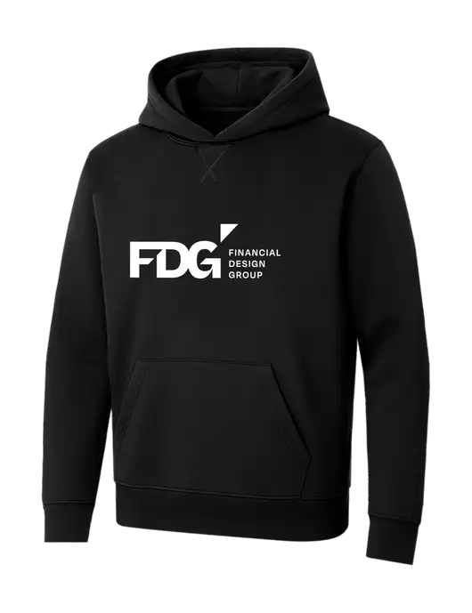 Allmade Deep Black Organic French Terry Pullover Hoodie w/FDG Logo