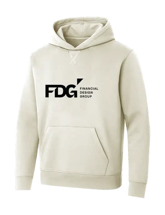 Allmade White Sand Organic French Terry Pullover Hoodie w/FDG Logo