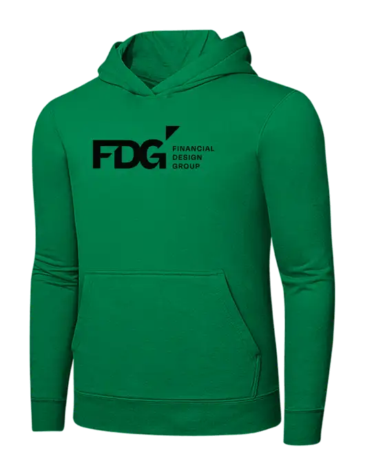 Dark Kelly Green 7.8 oz Ring Spun Hooded Sweatshirt w/FDG Logo