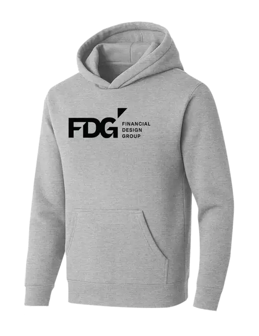 BELLA+CANVAS Light Grey Heather Sponge Fleece Pullover Hoodie w/FDG Logo