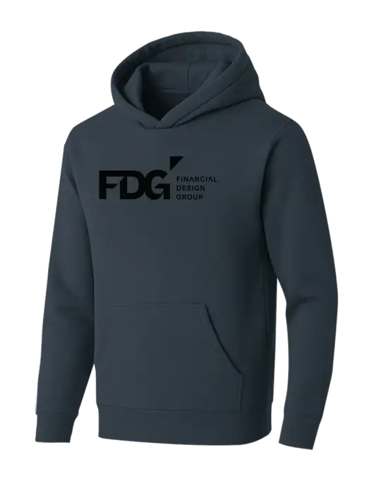 BELLA+CANVAS Dark Grey Sponge Fleece Pullover Hoodie w/FDG Logo