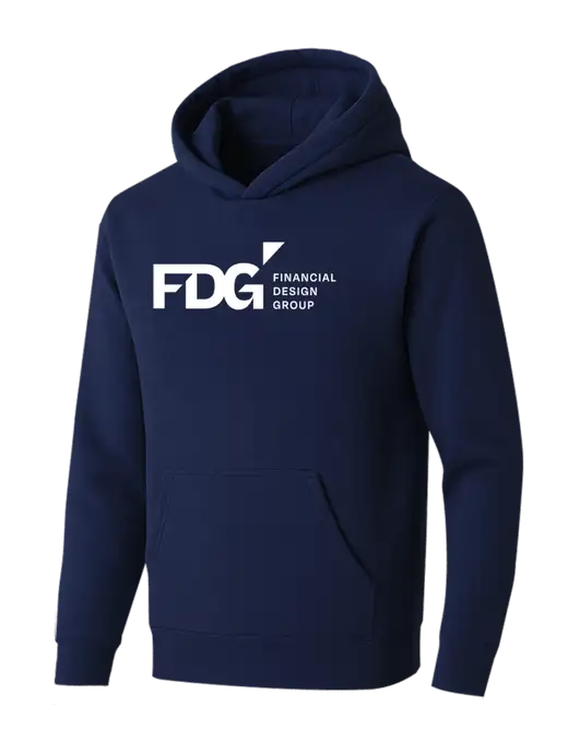 BELLA+CANVAS Navy Sponge Fleece Pullover Hoodie w/FDG Logo