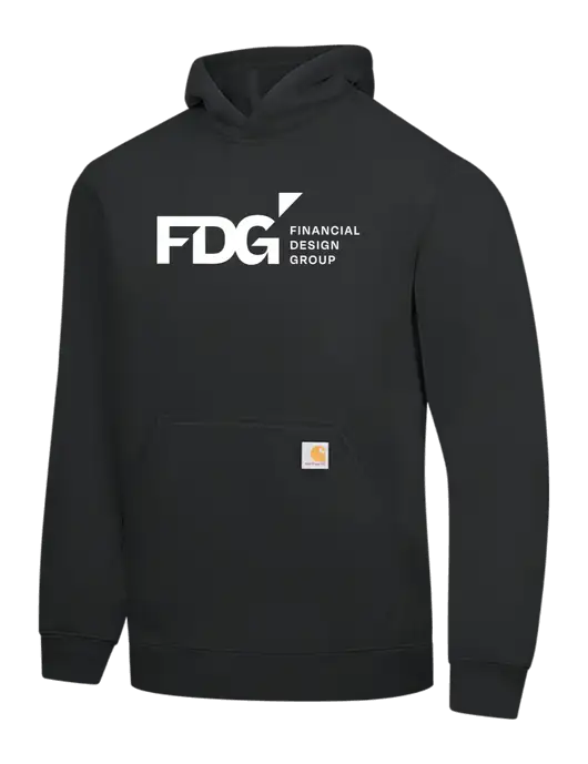 Carhartt Black Midweight Hooded Sweatshirt w/FDG Logo