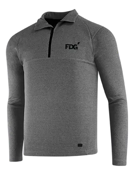 OGIO Dark Grey Heather Transition 1/4 Zip Pullover w/FDG Logo