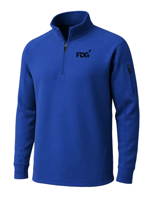 True Royal Tech Fleece 1/4 Zip Pullover w/FDG Logo