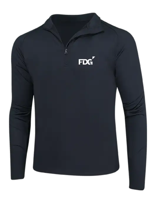 Black Sport Wick Stretch 1/4 Zip Pullover w/FDG Logo