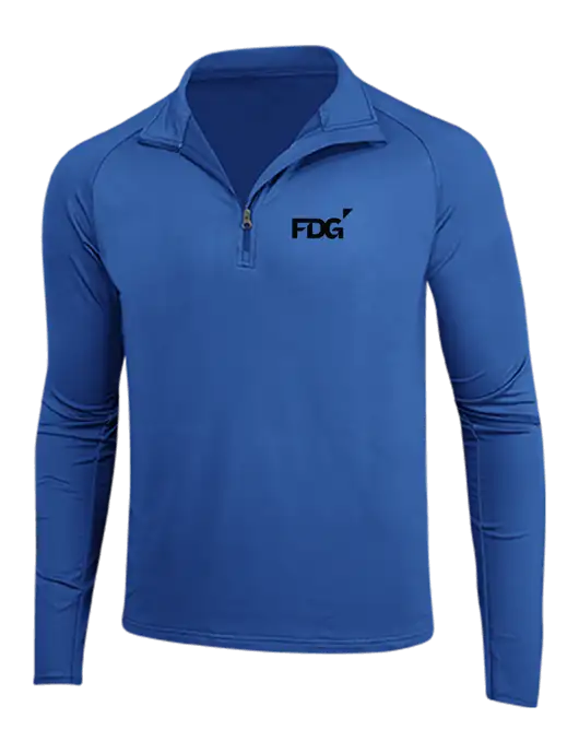 Dark Royal Sport Wick Stretch 1/4 Zip Pullover w/FDG Logo