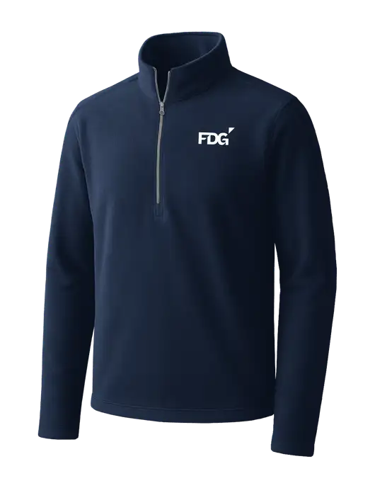 Navy Microfleece 1/2 Zip Pullover w/FDG Logo