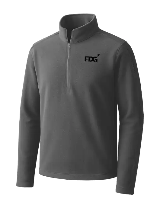 Medium Grey Microfleece 1/2 Zip Pullover w/FDG Logo