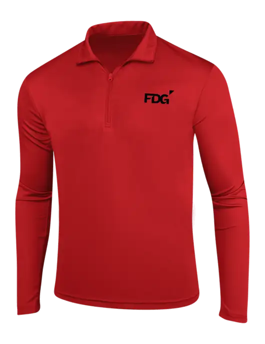 Red PosiCharge Competitor 1/4 Zip Pullover w/FDG Logo