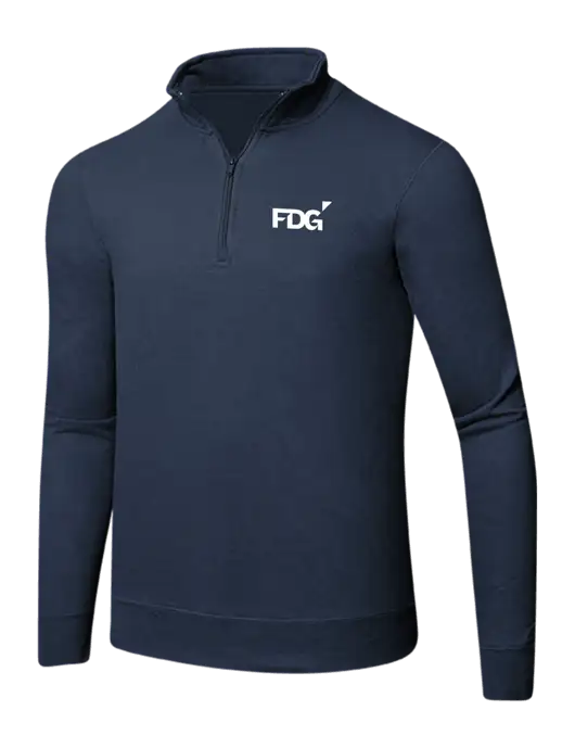 Team Navy 8.5 oz Ring Spun 1/4 Zip Pullover Sweatshirt w/FDG Logo
