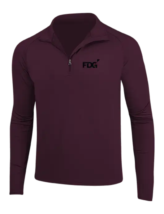 Maroon Sport Wick Stretch 1/4 Zip Pullover w/FDG Logo