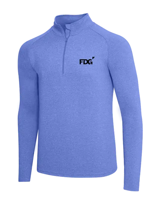 Royal Heather Sport Wick Stretch 1/4 Zip Pullover w/FDG Logo