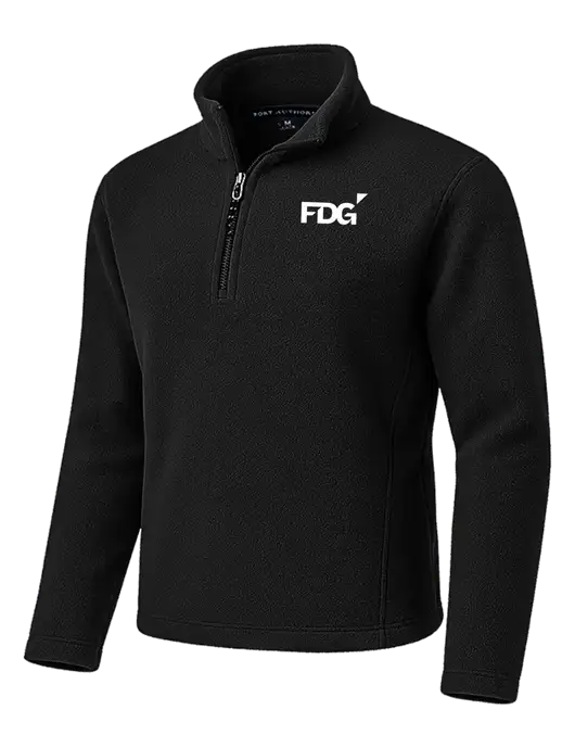 Black Fleece 1/4-Zip Pullover w/FDG Logo