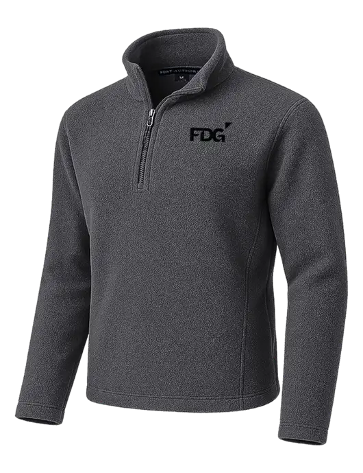 Dark Grey Fleece 1/4-Zip Pullover w/FDG Logo