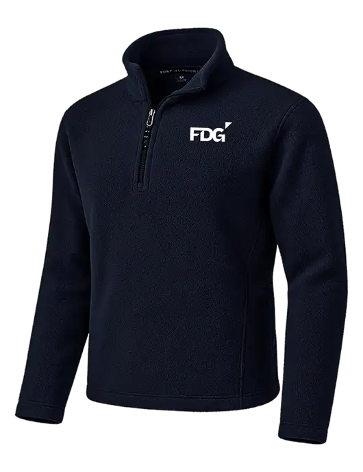 Navy Fleece 1/4-Zip Pullover w/FDG Logo