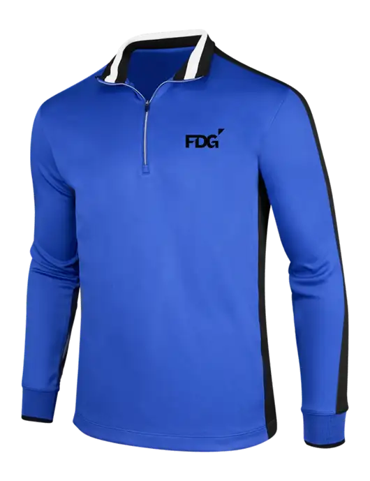 NIKE Game Royal/Black/White Dry-Fit 1/2 Zip Cover-Up w/FDG Logo