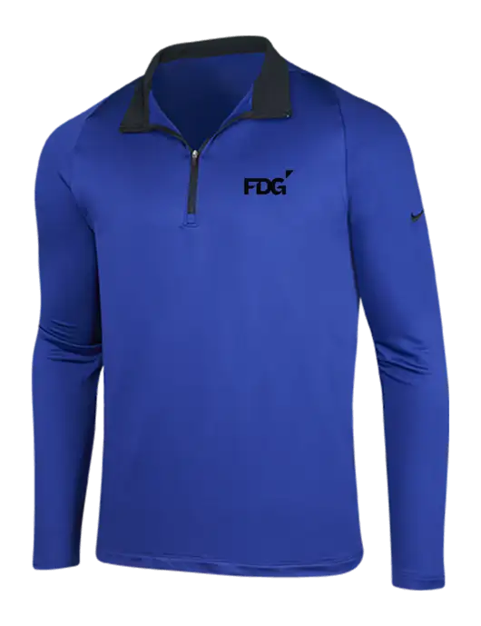 NIKE Deep Royal/Black Dry-Fit Stretch 1/2 Zip Cover-Up w/FDG Logo