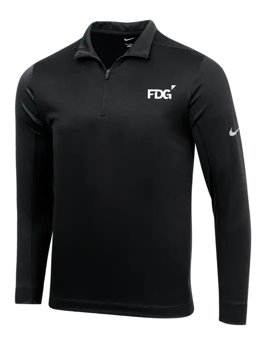 NIKE Black Dry 1/2 Zip Cover-Up w/FDG Logo