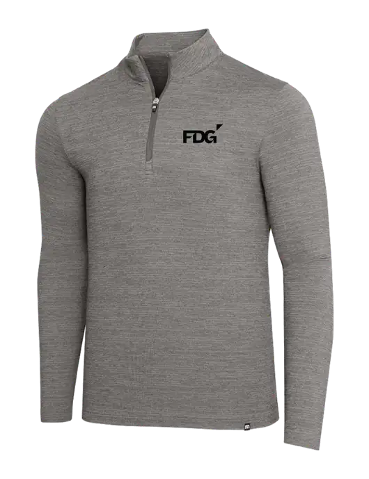 TravisMathew Medium Grey Heather Crestview 1/4 Zip w/FDG Logo