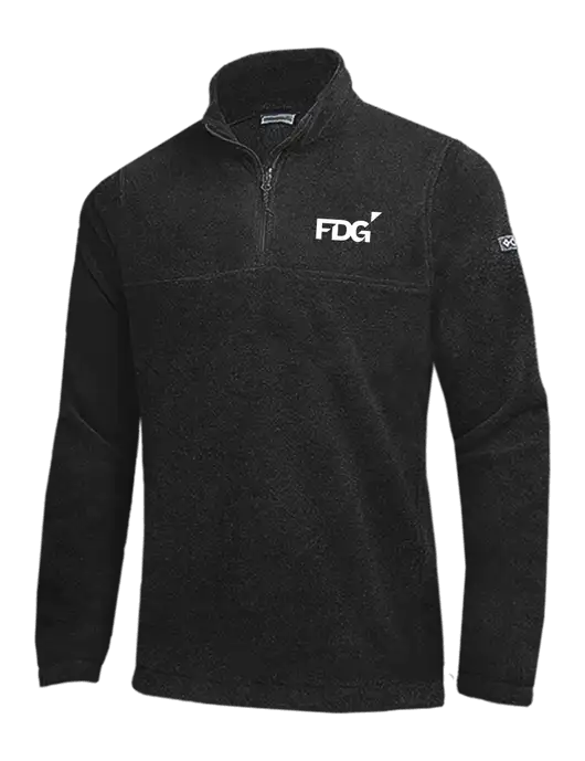 Columbia Black Steens Mountain Fleece 1/2 Zip Pullover w/FDG Logo
