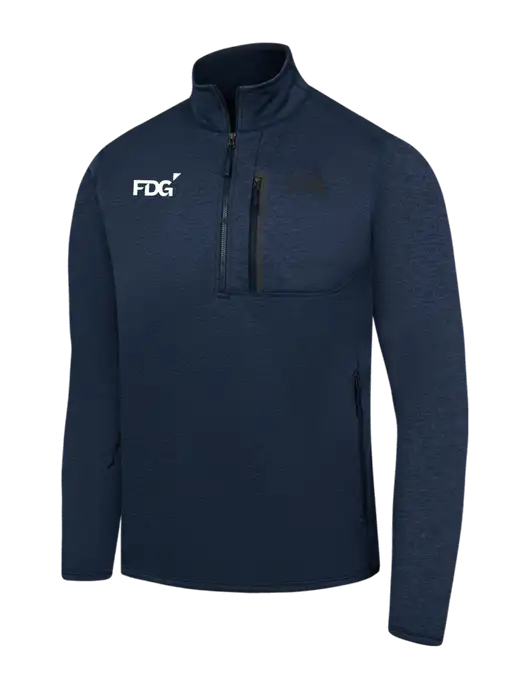 The North Face Navy Heather Skyline 1/2-Zip Fleece w/FDG Logo