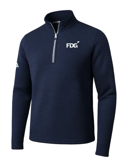 Adidas Navy Spacer Quarter-Zip Pullover w/FDG Logo