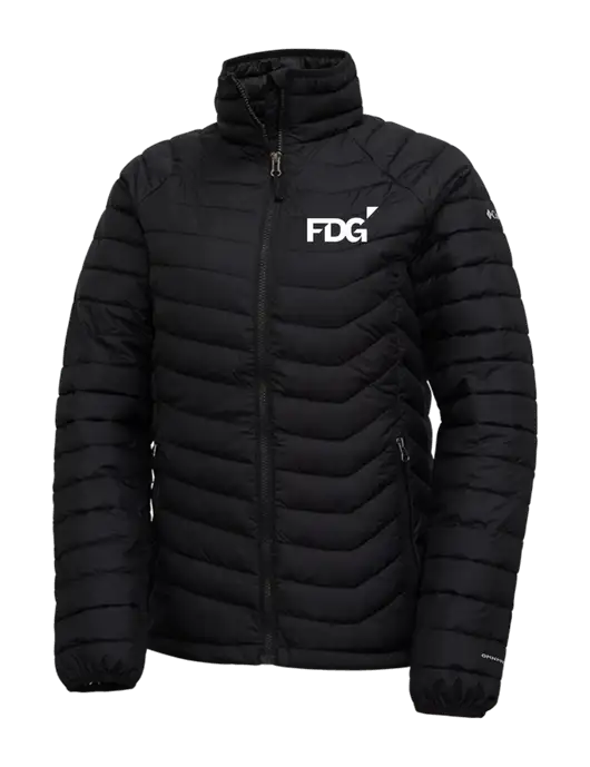 Columbia Black Womens Powder Lite Jacket w/FDG Logo