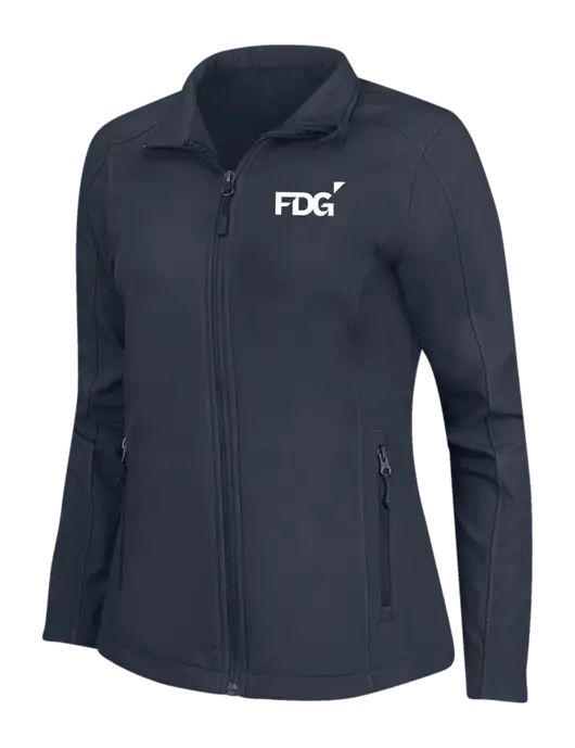 Navy Womens Core Soft Shell Jacket w/FDG Logo