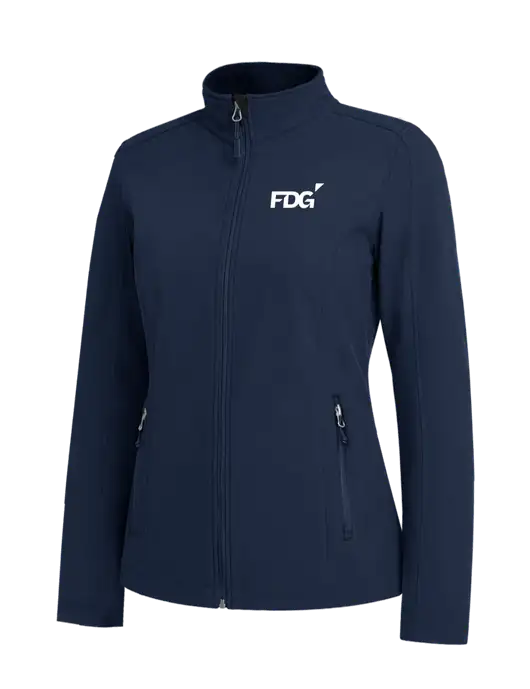Navy Womens Core Soft Shell Jacket w/FDG Logo
