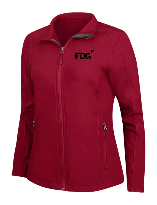 Red Womens Core Soft Shell Jacket w/FDG Logo