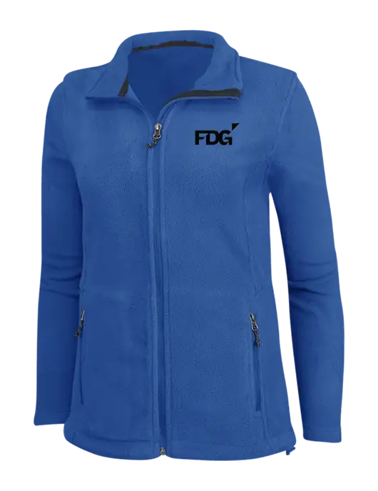 Womens Dark Royal Fleece Jacket w/FDG Logo