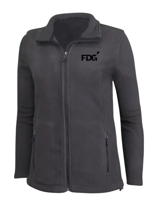 Womens Fleece Dark Grey Jacket w/FDG Logo