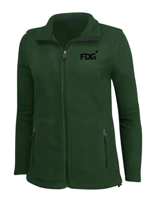 Womens Fleece Dark Green Jacket w/FDG Logo