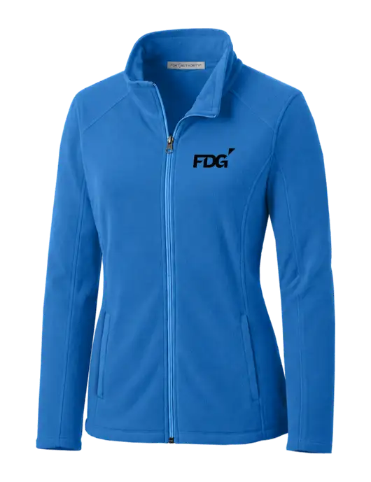 Light Royal Womens Microfleece Jacket w/FDG Logo