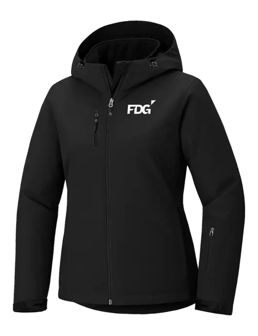 Womens Cold Weather Vortex 3-in-1 Black/ Black Waterproof Jacket with Detachable Hood
 w/FDG Logo