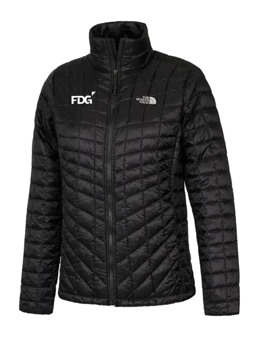 North Face Womens Black ThermoBall Trekker Jacket w/FDG Logo
