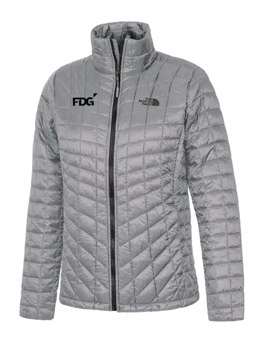 North Face Womens Medium Grey ThermoBall Trekker Jacket w/FDG Logo