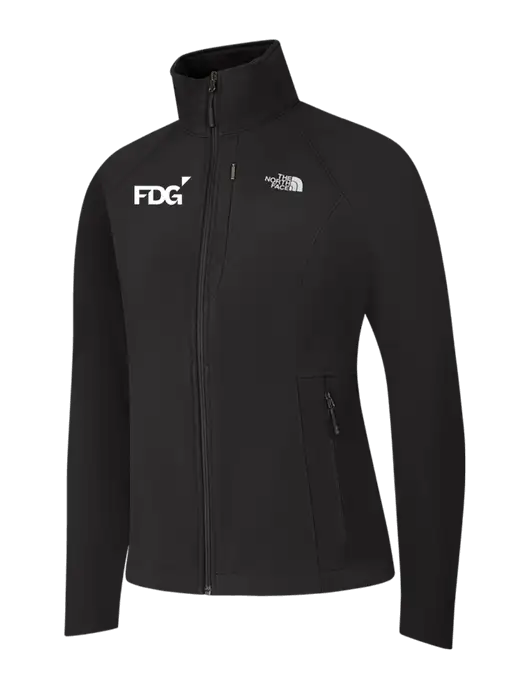 North Face Womens Black Apex Barrier Soft Shell Jacket  w/FDG Logo