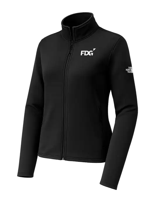 The North Face Womens Aim Full-Zip Black Fleece Jacket w/FDG Logo