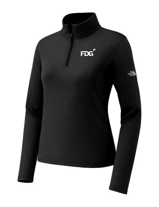 The North Face Womens Aim 1/4-Zip Black Fleece w/FDG Logo