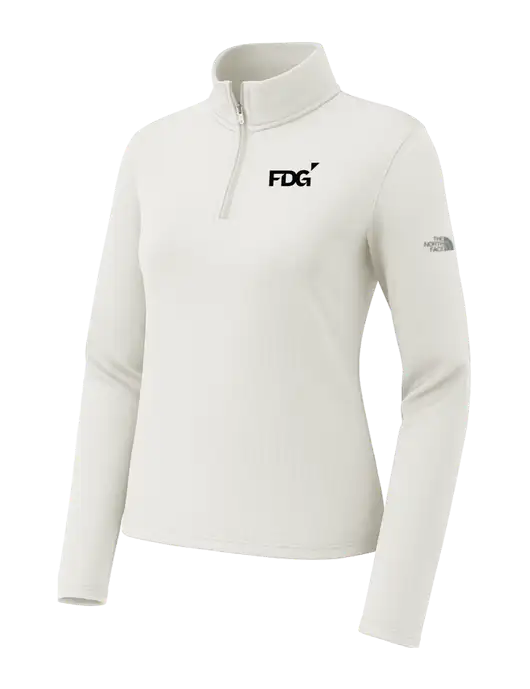The North Face Womens Aim 1/4-Zip Ivory Fleece w/FDG Logo