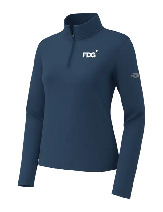 The North Face Womens Aim 1/4-Zip Dark Navy Fleece w/FDG Logo