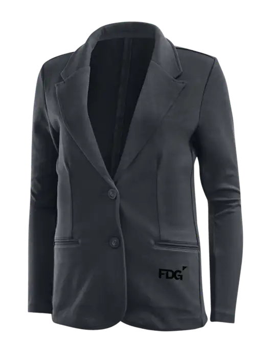 Charcoal Grey Womens Knit Blazer w/FDG Logo