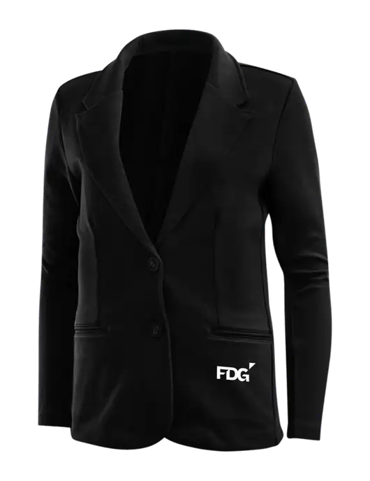 Black Womens Knit Blazer w/FDG Logo