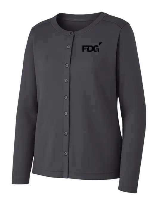 Grey Smoke Womens Concept Stretch Button-Front Cardigan Sweater w/FDG Logo
